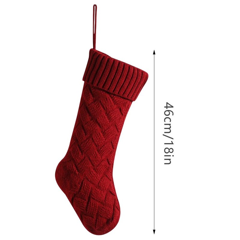Adītas Ziemassvētku zeķes Dāvanu maisiņi Mājas dekorēšanai Vilnas Ziemassvētku rotājumi Paklājiņi Liela izmēra dekori mājas dekorēšanai