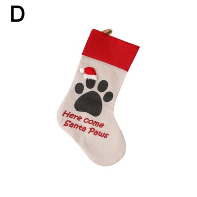 Creative Cat Dog Paw Χριστουγεννιάτικες κάλτσες Τσάντα με καραμέλα Κρεμαστό στολίδι Χριστουγεννιάτικου δέντρου Noel Πρωτοχρονιάτικο 2025 Χριστουγεννιάτικη διακόσμηση για το σπίτι
