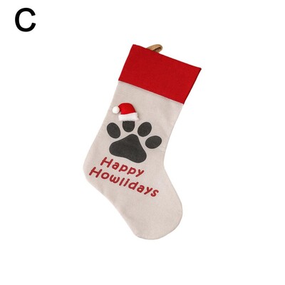 Creative Cat Dog Paw Χριστουγεννιάτικες κάλτσες Τσάντα με καραμέλα Κρεμαστό στολίδι Χριστουγεννιάτικου δέντρου Noel Πρωτοχρονιάτικο 2025 Χριστουγεννιάτικη διακόσμηση για το σπίτι