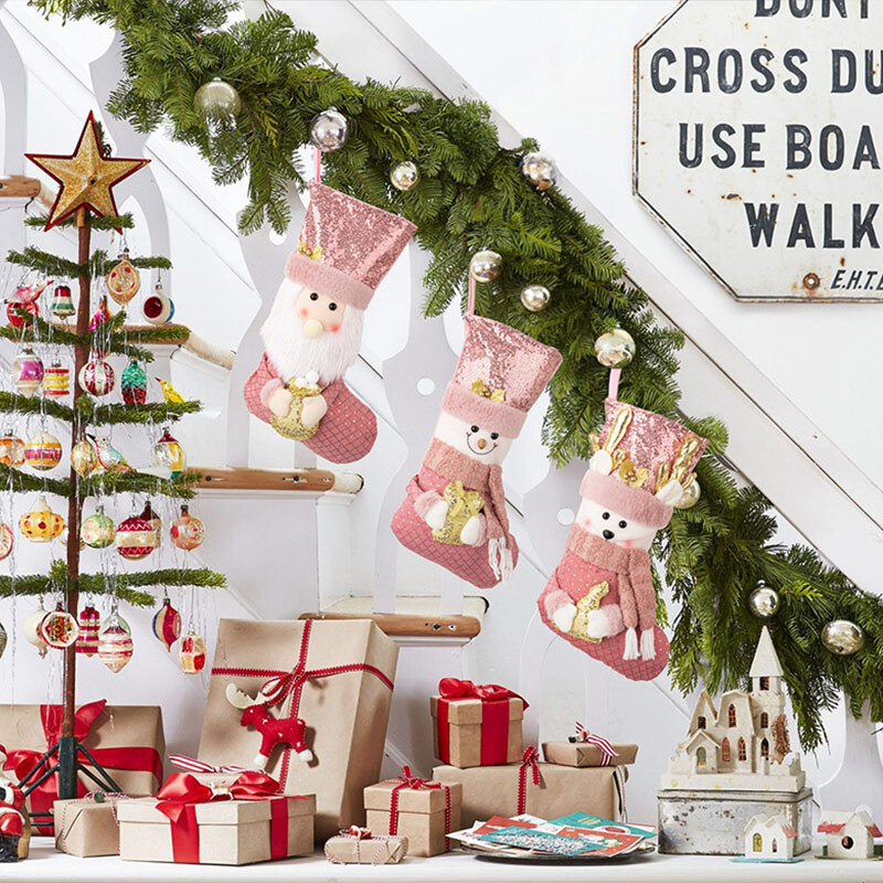 Decorat Șosete de Crăciun Rechizite Noutăți Articole Ornamente de Crăciun 2025 Reducere Decoratiuni Acasa Geanta Cizme Decorative Sos de Pom