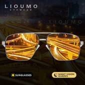 LIOUMO Intelligent Photochromic Ανδρικά γυαλιά ηλίου Polarized Night Vision Goggle Γυναικεία αντιθαμβωτικά γυαλιά οδήγησης UV400 gafas de sol