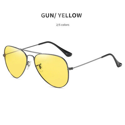 Trudren Unisex Aviation κίτρινα πολωτικά γυαλιά για οδήγηση τη νύχτα ενάντια στα φώτα τη νύχτα για μείωση της αντανάκλασης Nightglasses 3025