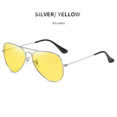 Trudren Unisex Aviation κίτρινα πολωτικά γυαλιά για οδήγηση τη νύχτα ενάντια στα φώτα τη νύχτα για μείωση της αντανάκλασης Nightglasses 3025