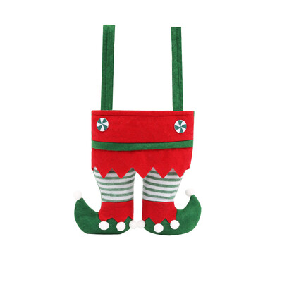 Χριστουγεννιάτικες τσάντες καραμέλας ξωτικού ύφασμα βελούδινο παντελόνι Άγιου Βασίλη Τσάντα δώρου Γάμος Πρωτοχρονιά Φεστιβάλ Navidad Δώρα Δώρα