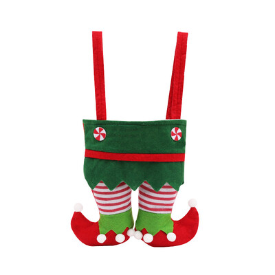 Χριστουγεννιάτικες τσάντες καραμέλας ξωτικού ύφασμα βελούδινο παντελόνι Άγιου Βασίλη Τσάντα δώρου Γάμος Πρωτοχρονιά Φεστιβάλ Navidad Δώρα Δώρα