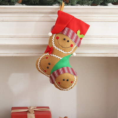 Sniegavīrs Ziemassvētku vecītis Piparkūku vīriņš Dāvanas Zeķes Bērniem Ziemassvētku Dāvanas Soma Mājas Restorāns Ziemassvētku eglītes dekors