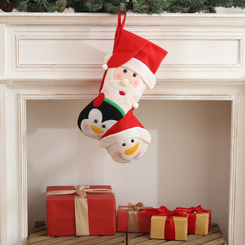 Sniegavīrs Ziemassvētku vecītis Piparkūku vīriņš Dāvanas Zeķes Bērniem Ziemassvētku Dāvanas Soma Mājas Restorāns Ziemassvētku eglītes dekors