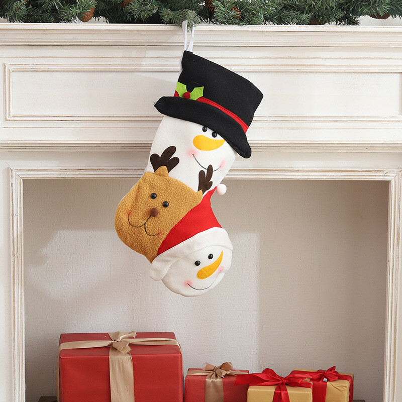 Sniegavīrs Ziemassvētku vecītis Piparkūku vīriņš Dāvanas Zeķes Bērniem Ziemassvētku Dāvanas Soma Mājas Restorāns Ziemassvētku eglītes dekors