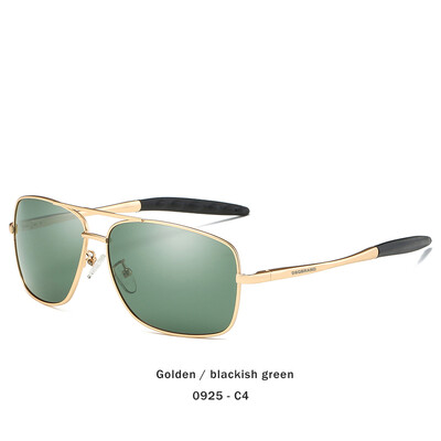 Augstas kvalitātes augstas izšķirtspējas polarizētās saulesbrilles vīriešiem un sievietēm, retro pilota metāla rāmja brilles, nakts redzamības makšķerēšana UV400