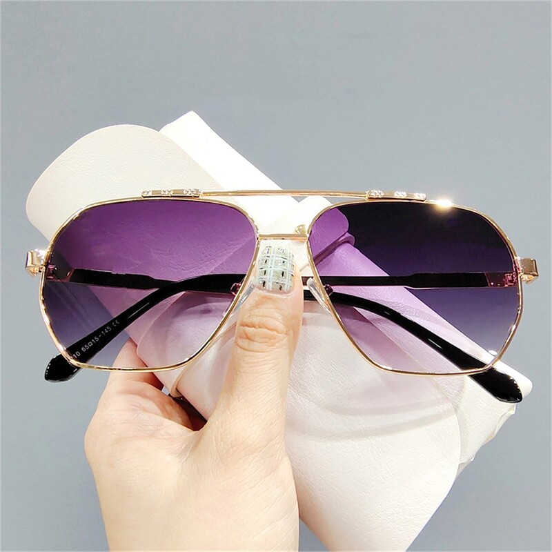 2024 m. nauji dideli vintažiniai akiniai nuo saulės, vyriški, moteriški, madingi poliarizuoti fotochrominiai atspalviai akiniai „Double Bridge“ vairavimo akiniai nuo saulės