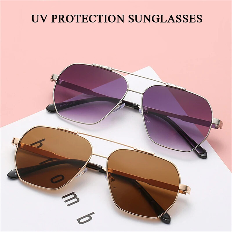 2024 m. nauji dideli vintažiniai akiniai nuo saulės, vyriški, moteriški, madingi poliarizuoti fotochrominiai atspalviai akiniai „Double Bridge“ vairavimo akiniai nuo saulės