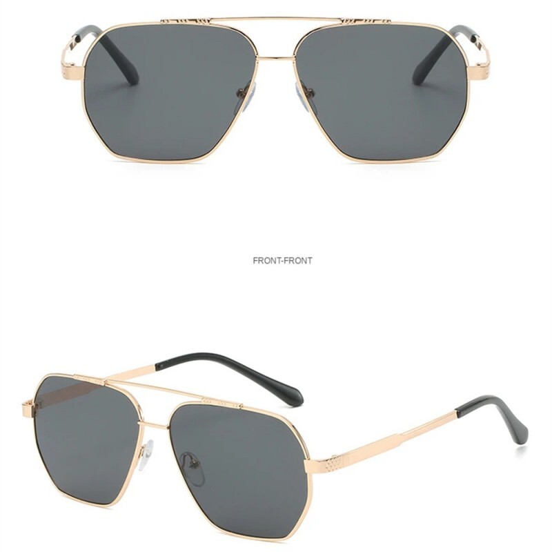 2024 m. nauji dideli vintažiniai akiniai nuo saulės, vyriški, moteriški, madingi poliarizuoti fotochrominiai atspalviai akiniai „Double Bridge“ vairavimo akiniai nuo saulės