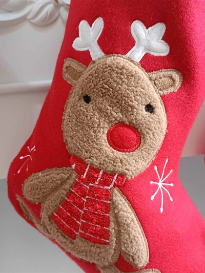 Retro siuvinėtos kalėdinės kojinės, kalėdinių papuošalų kojinės, kalėdinių kojinių dovanų maišeliai