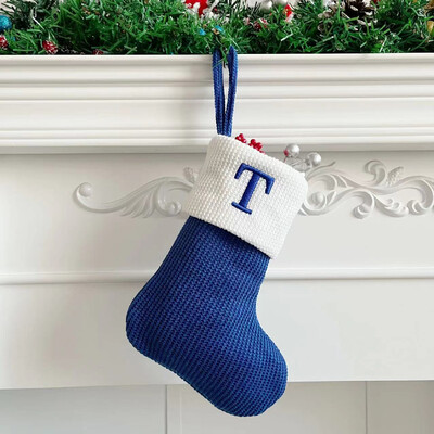 Χριστουγεννιάτικες κάλτσες Μικρά κεντημένα γράμματα Πλεκτά Χριστουγεννιάτικα Κρεμαστά Διακοσμητικά Χριστουγεννιάτικου πάρτι Decoraciones NavideñAs