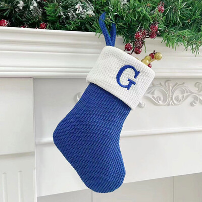 Χριστουγεννιάτικες κάλτσες Μικρά κεντημένα γράμματα Πλεκτά Χριστουγεννιάτικα Κρεμαστά Διακοσμητικά Χριστουγεννιάτικου πάρτι Decoraciones NavideñAs