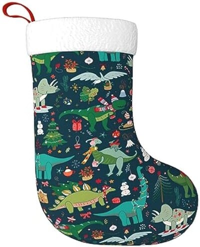 Kalėdinės dinozaurų kojinės, dinozaurų kojinės personalizuotos kalėdinės kojinės Kalėdų papuošimai vakarėlių šeimai