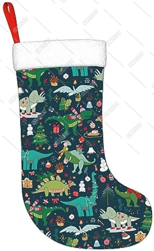 Kalėdinės dinozaurų kojinės, dinozaurų kojinės personalizuotos kalėdinės kojinės Kalėdų papuošimai vakarėlių šeimai