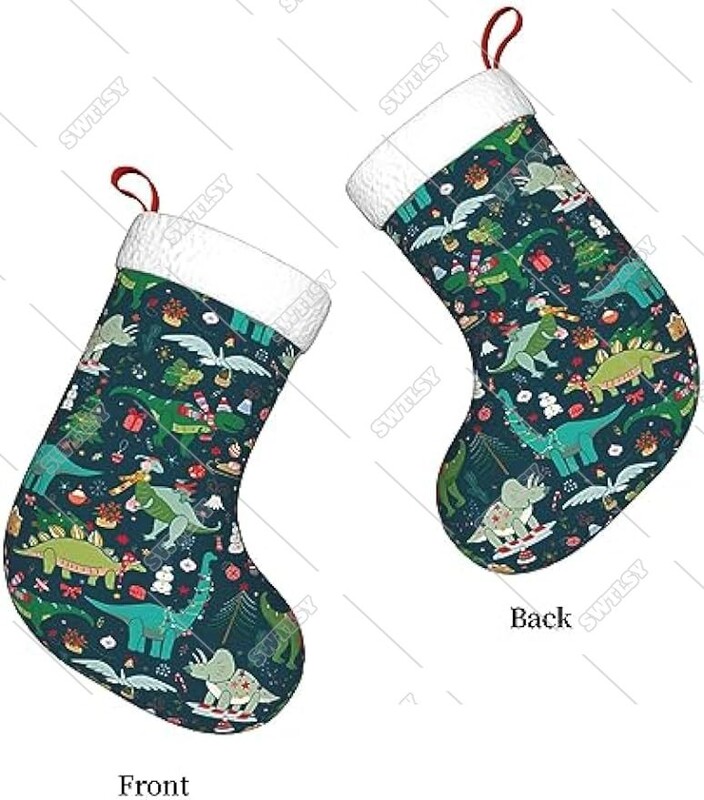 Kalėdinės dinozaurų kojinės, dinozaurų kojinės personalizuotos kalėdinės kojinės Kalėdų papuošimai vakarėlių šeimai