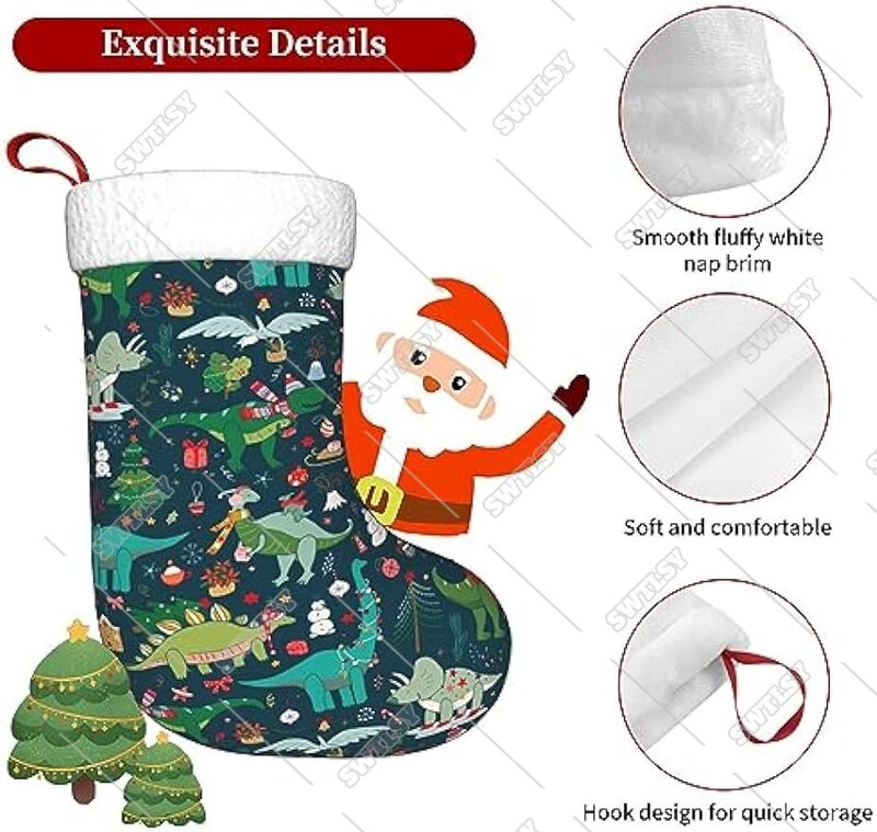 Kalėdinės dinozaurų kojinės, dinozaurų kojinės personalizuotos kalėdinės kojinės Kalėdų papuošimai vakarėlių šeimai