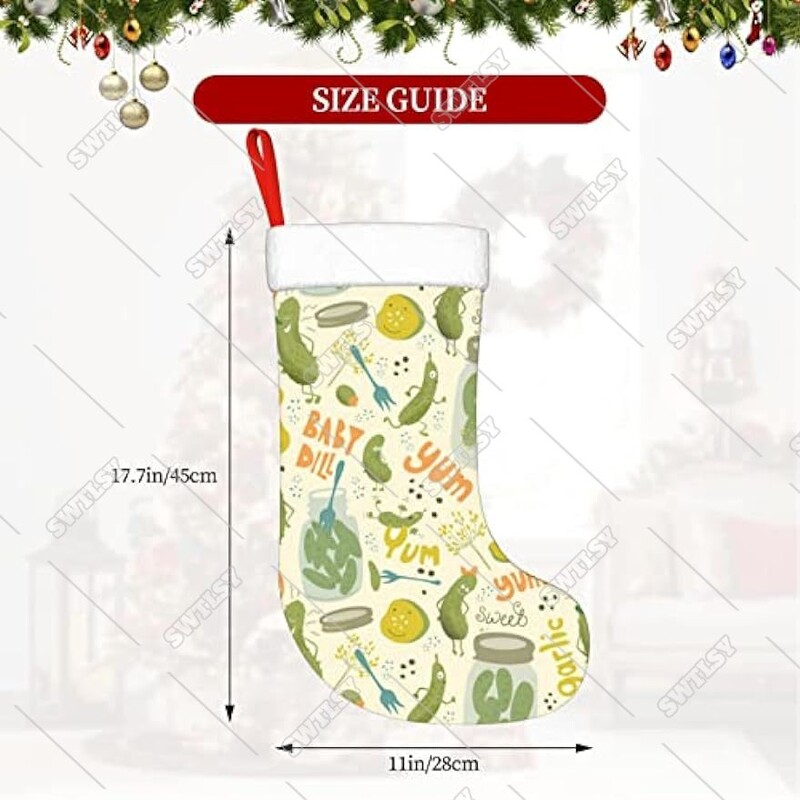 Marinuoti kalėdiniai kojinės Kalėdinės kojinės Klasikinės šventinės dekoracijos židinys pakabinamos kojinės