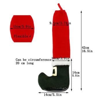 2 броя в чанта Коледни крака на столове Чорапи Гъвкави протектори за под Покривало за крака на маса за Коледа Декорация на маса за хранене Коледа
