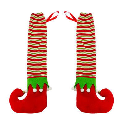 2 τεμάχια ανά τσάντα χριστουγεννιάτικη καρέκλα πόδια Κάλτσες Ευέλικτα προστατευτικά δαπέδου Κάλυμμα ποδιών τραπεζιού για Χριστουγεννιάτικη διακόσμηση τραπεζαρίας Χριστουγεννιάτικη