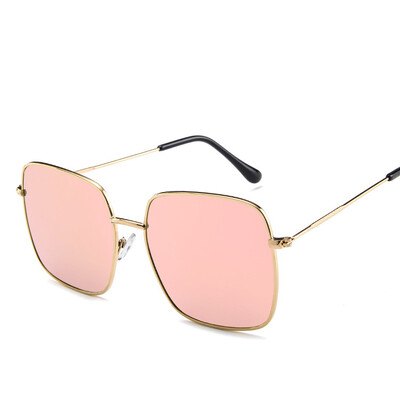 Vintažiniai negabaritinių atspalvių moteriški akiniai nuo saulės Madingi metaliniai kvadratiniai lydinio rėmeliai akiniai nuo saulės Moteriški Retro akiniai nuo saulės Oculos Feminino