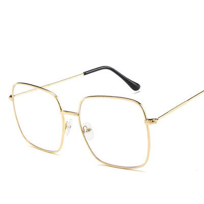 Vintažiniai negabaritinių atspalvių moteriški akiniai nuo saulės Madingi metaliniai kvadratiniai lydinio rėmeliai akiniai nuo saulės Moteriški Retro akiniai nuo saulės Oculos Feminino