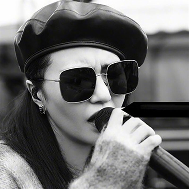 Vintažiniai negabaritinių atspalvių moteriški akiniai nuo saulės Madingi metaliniai kvadratiniai lydinio rėmeliai akiniai nuo saulės Moteriški Retro akiniai nuo saulės Oculos Feminino