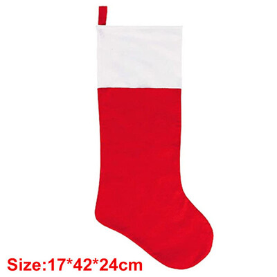 Ciorapi de Crăciun de 42 cm. Ciorapi albi de pluș, agățați, pungă cadou personalizată, decorațiuni pentru ciorapi, decorațiuni pentru șemineu.