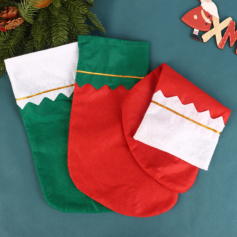 Ziemassvētku zeķes 2025, piekārtas Ziemassvētku eglītes rotājumi Ziemassvētku zeķes 3D raksta Ziemassvētku dāvanu maisiņš bērniem Ziemassvētku Jaunais gads
