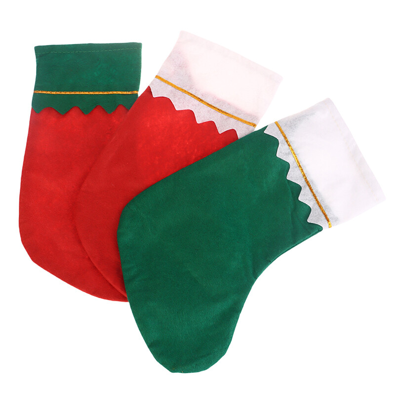 Ziemassvētku zeķes 2025, piekārtas Ziemassvētku eglītes rotājumi Ziemassvētku zeķes 3D raksta Ziemassvētku dāvanu maisiņš bērniem Ziemassvētku Jaunais gads