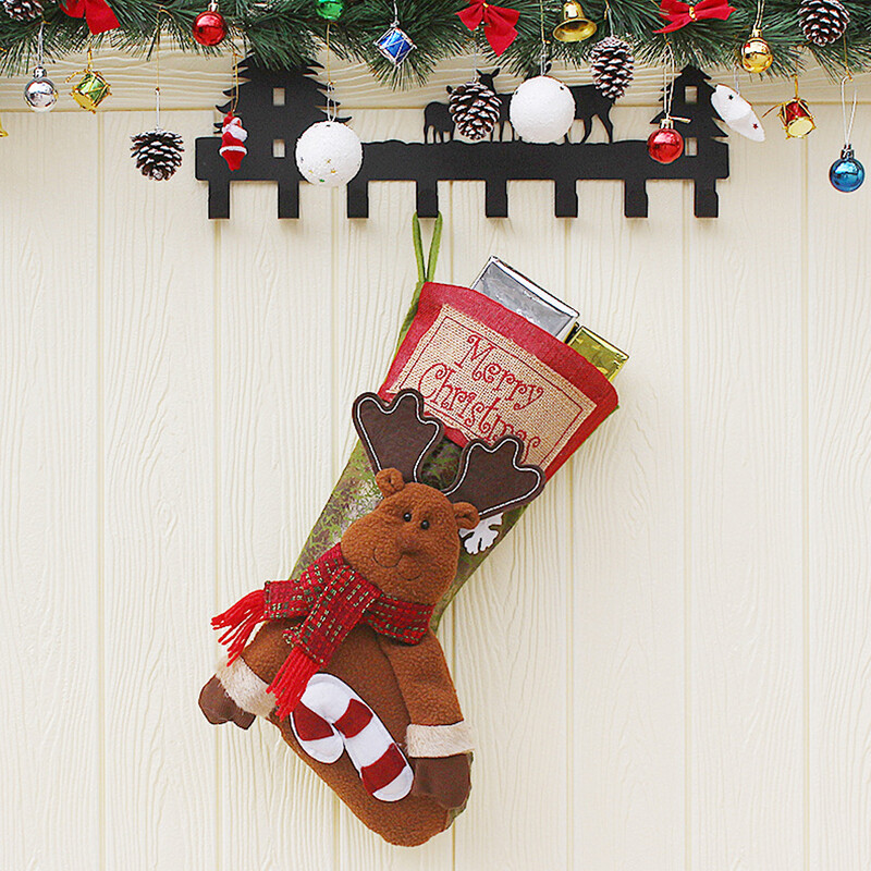 2023 m. kalėdinis papuošimas dideli batai, eglutės papuošalai, saldainių krepšys Kalėdų Senelis Briedis Sniego senelis vaikams Kalėdų kojinių dovanų krepšys