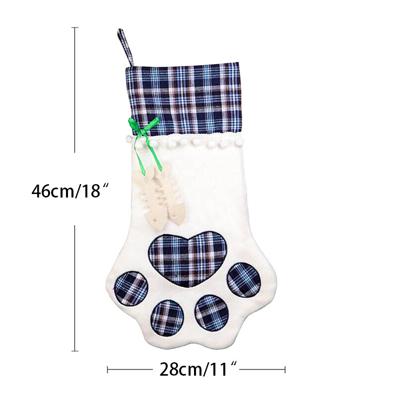 1 τεμ Χριστουγεννιάτικη κάλτσα Χριστουγεννιάτικο Δέντρο Κρεμαστό Διακόσμηση για κατοικίδιο Σκύλος Γάτα Πόδι Χριστουγεννιάτικες κάλτσες Τσάντα Τσάντα Navidad Πρωτοχρονιάτικο δώρο για παιδιά