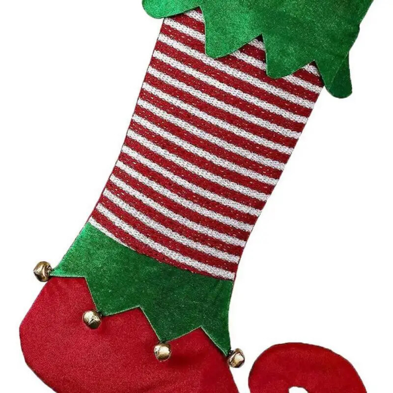 Kalėdų eglutės kabantys papuošalai Kalėdų elfų kojinės Naujųjų metų saldainiai Dovanos Krepšys Didelis Kalėdų kojinės Vakarėlio dekoro reikmenys
