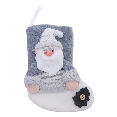 Családi party dekoráció karácsonyi harisnya Szürke Mikulás Elk Hóember Karácsonyfa dekoráció Díszek ajándék táskák