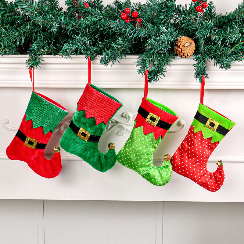 Χριστουγεννιάτικες κάλτσες Elk Κάλτσες Μπισκότο καραμέλα Δώρα Τσάντες Χριστουγεννιάτικο δέντρο κρεμαστό κρεμαστό στολίδια Πρωτοχρονιάτικο Navidad Party Διακόσμηση σπιτιού