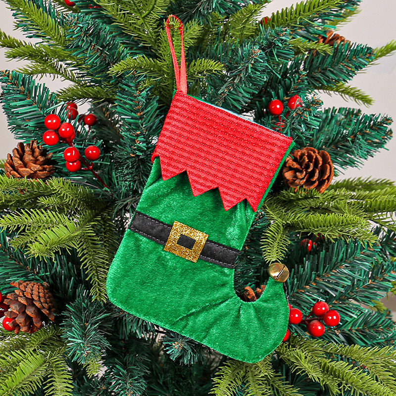 Χριστουγεννιάτικες κάλτσες Elk Κάλτσες Μπισκότο καραμέλα Δώρα Τσάντες Χριστουγεννιάτικο δέντρο κρεμαστό κρεμαστό στολίδια Πρωτοχρονιάτικο Navidad Party Διακόσμηση σπιτιού