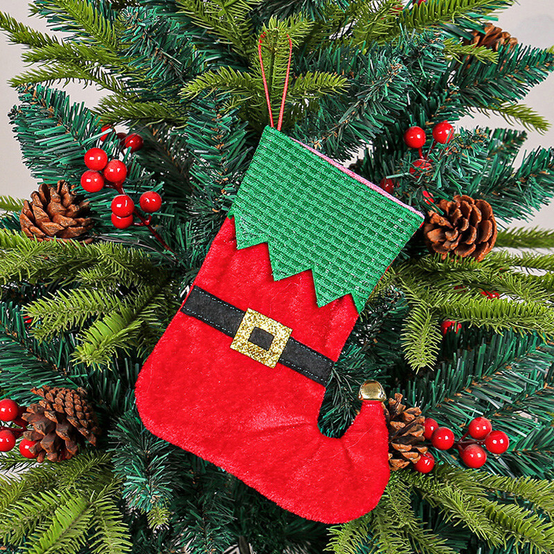 Χριστουγεννιάτικες κάλτσες Elk Κάλτσες Μπισκότο καραμέλα Δώρα Τσάντες Χριστουγεννιάτικο δέντρο κρεμαστό κρεμαστό στολίδια Πρωτοχρονιάτικο Navidad Party Διακόσμηση σπιτιού