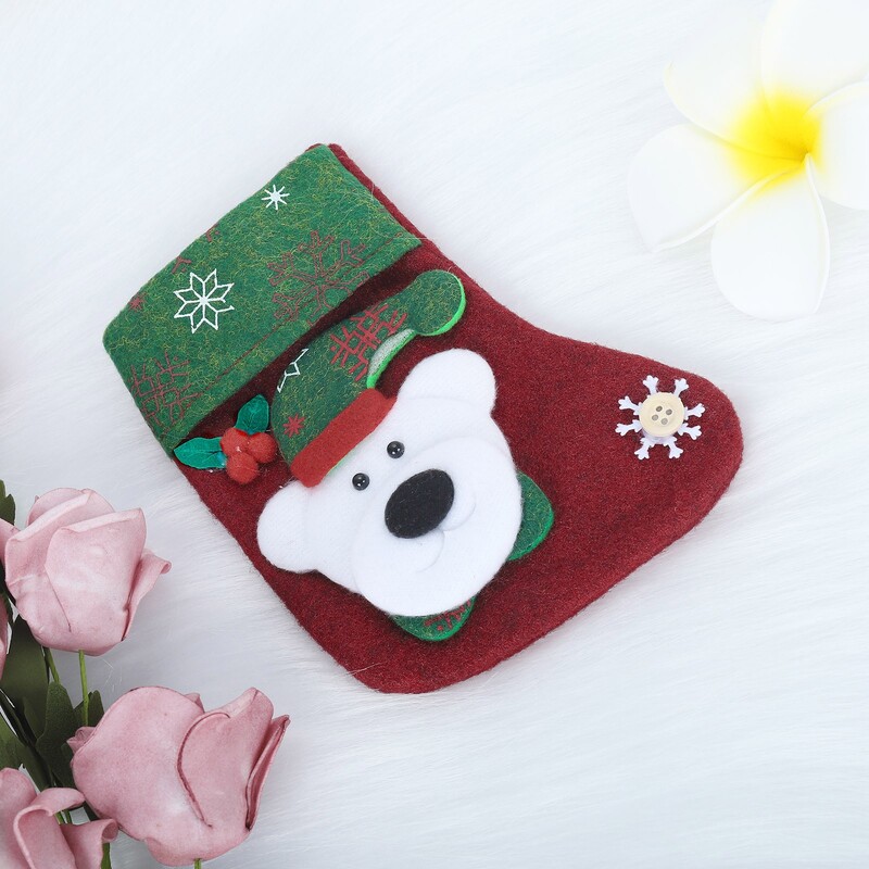 „Pasidaryk pats“ Kalėdų eglutės pakabinamas pakabuko papuošimas namams Naujųjų metų dekoras Kalėdų blizgučiai Kojinės Papuošalai Saldainiai Dovanos Sandėliavimo Maišelis