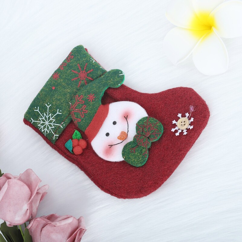 „Pasidaryk pats“ Kalėdų eglutės pakabinamas pakabuko papuošimas namams Naujųjų metų dekoras Kalėdų blizgučiai Kojinės Papuošalai Saldainiai Dovanos Sandėliavimo Maišelis