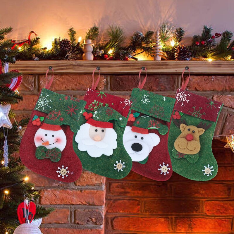 „Pasidaryk pats“ Kalėdų eglutės pakabinamas pakabuko papuošimas namams Naujųjų metų dekoras Kalėdų blizgučiai Kojinės Papuošalai Saldainiai Dovanos Sandėliavimo Maišelis