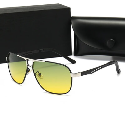 Photochromic Chameleon Square Frame Vyriški Moteriški poliarizuoti akiniai nuo saulės Lauke Sportas Diena Naktis Vairavimas Polaroidiniai akiniai nuo saulės Akiniai