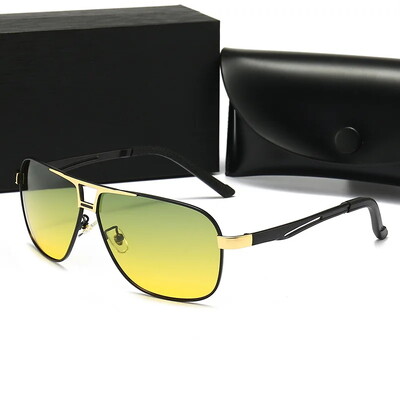 Photochromic Chameleon Square Frame Vyriški Moteriški poliarizuoti akiniai nuo saulės Lauke Sportas Diena Naktis Vairavimas Polaroidiniai akiniai nuo saulės Akiniai