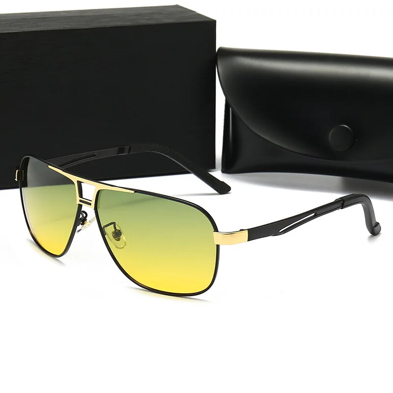 Photochromic Chameleon Square Frame Vyriški Moteriški poliarizuoti akiniai nuo saulės Lauke Sportas Diena Naktis Vairavimas Polaroidiniai akiniai nuo saulės Akiniai