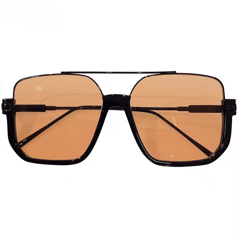 Madingi vintažiniai dideli akiniai nuo saulės Madingi vyrų moteriški kvadratiniai atspalviai Akiniai Madingi Ins Populiaraus prekės ženklo dizaino UV400 akiniai nuo saulės