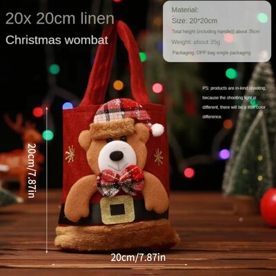 Χριστουγεννιάτικα στολίδια Santa Snowman τσάντα δώρου με ελαφάκι Παιδική τσάντα δώρου Τσάντα με καραμέλα Χριστουγεννιάτικη τσάντα tote