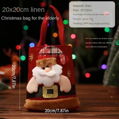 Χριστουγεννιάτικα στολίδια Santa Snowman τσάντα δώρου με ελαφάκι Παιδική τσάντα δώρου Τσάντα με καραμέλα Χριστουγεννιάτικη τσάντα tote