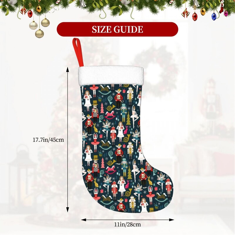 Spragtuko Kalėdų Solider modelio kojinės Didelės kalėdinės dovanos kojinės Židinio pakabinamos kojinės, skirtos šventiniam vakarėliui papuošti