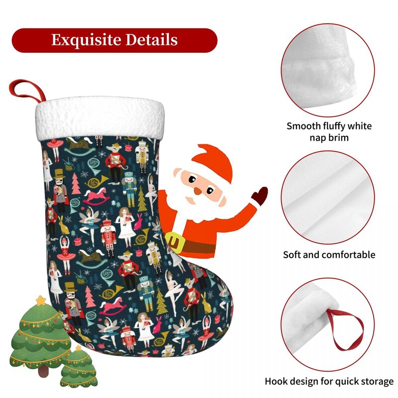 Spragtuko Kalėdų Solider modelio kojinės Didelės kalėdinės dovanos kojinės Židinio pakabinamos kojinės, skirtos šventiniam vakarėliui papuošti